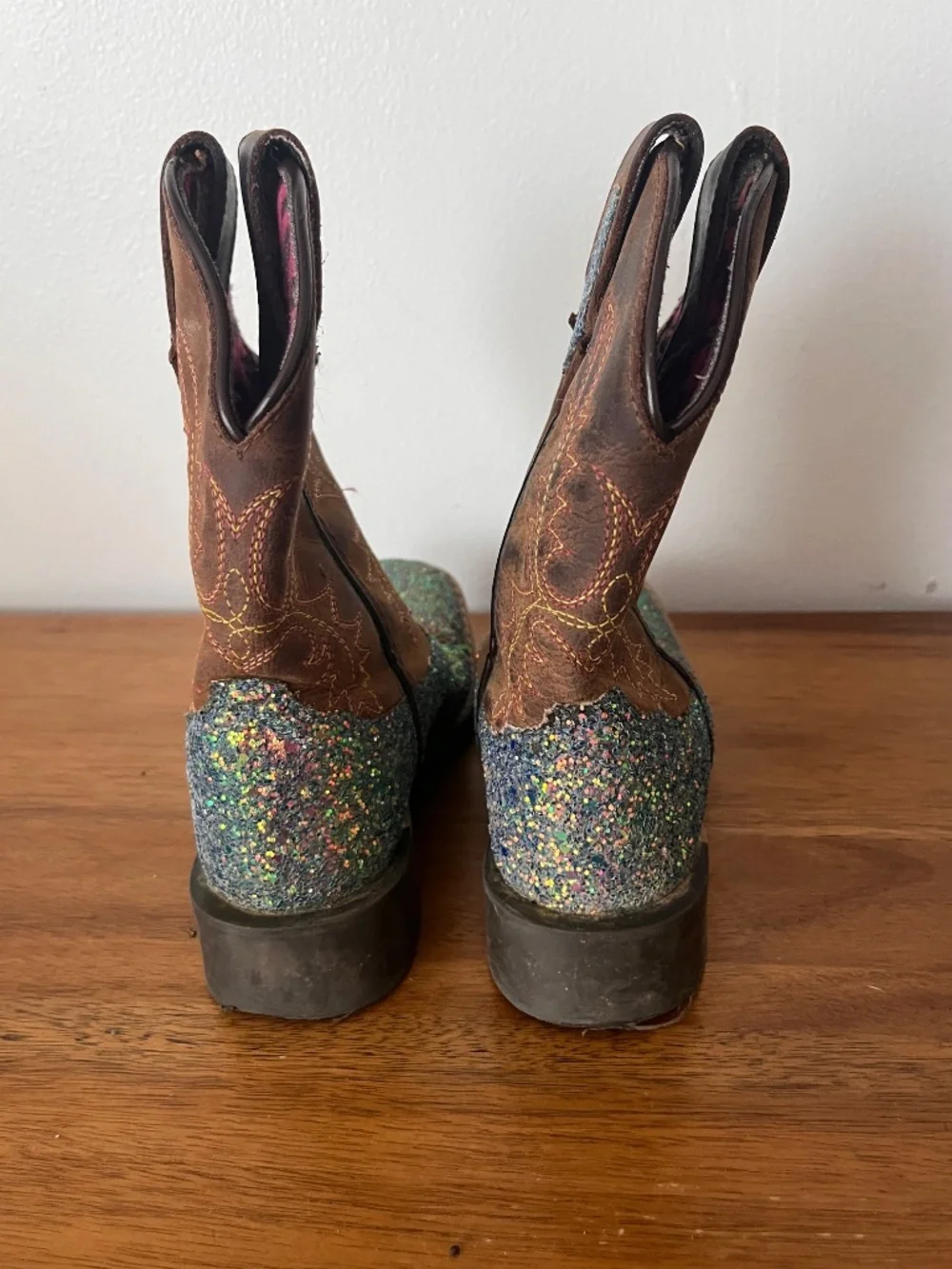 SHYANNE GIRLS' GLITTERAMA WESTERN BOOTS - BROAD SQUARE TOE